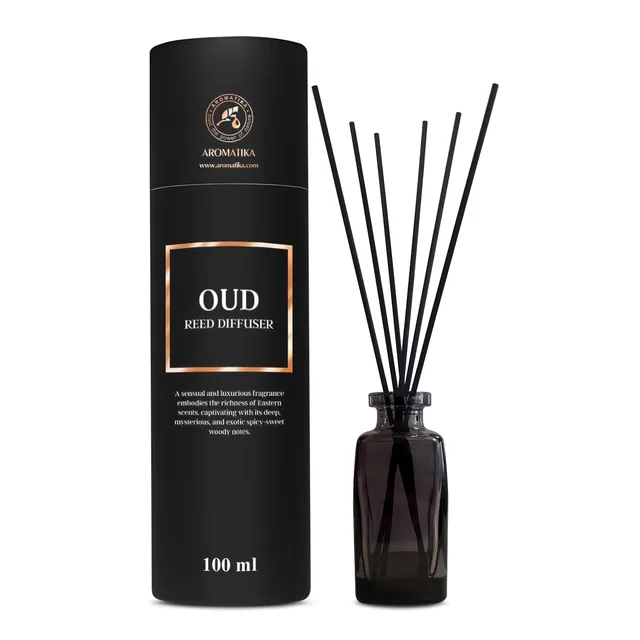 aromatika-raumduft-diffuser-oud-100ml-mit-rattanst-bchen image 1