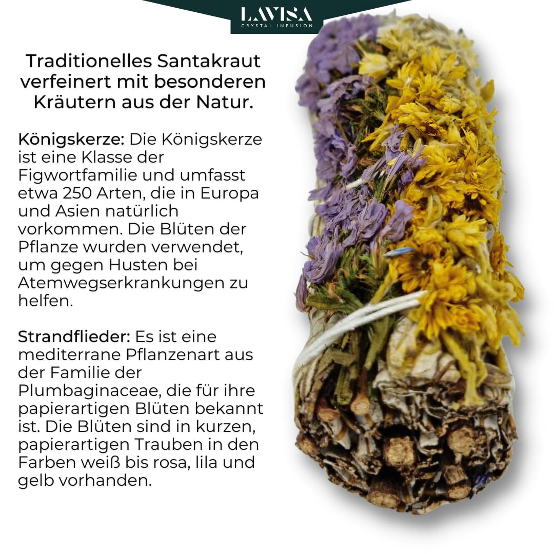 lavisa-wei-er-salbei-premium-floral-smudge-sticks-mit-wildblumen-5-sets-5-sticks image 7