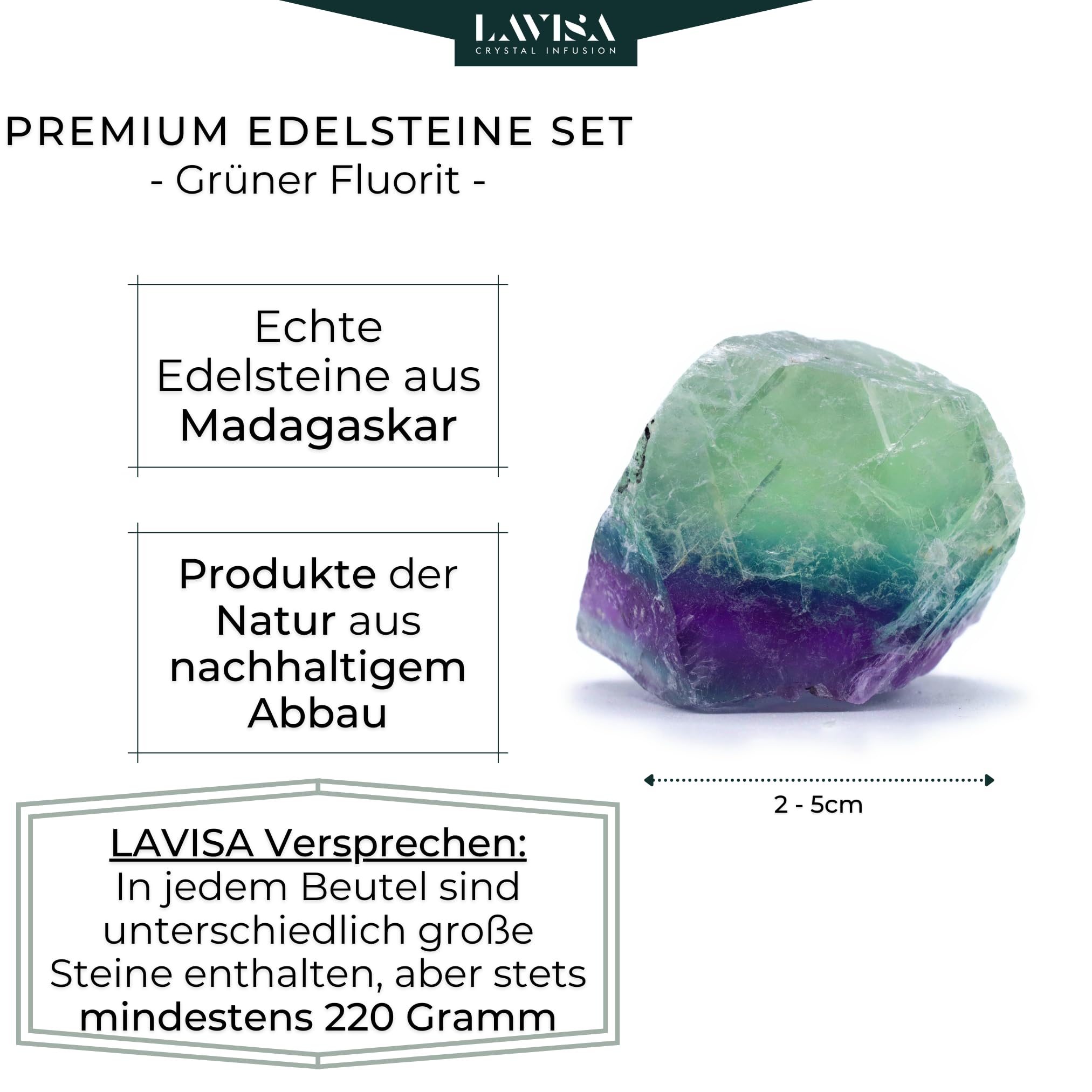 lavisa-wasserstein-mischung-gr-ner-fluorit-220g-edelsteinwasser-set image 2