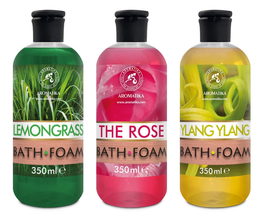 aromatika-badeschaum-set-3x350ml-lavendel-rose-ylang-ylang image 1