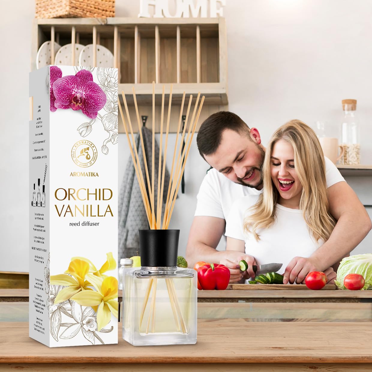 aromatika-raumduft-diffuser-orchidee-vanille-100ml-mit-st-bchen image 4
