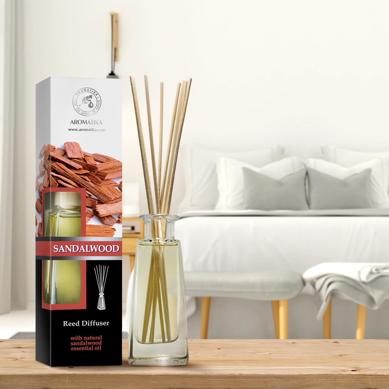 aromatika-raumduft-diffuser-sandelholz-100-ml-duftdiffusor-mit-10-bambus-st-bche image 3