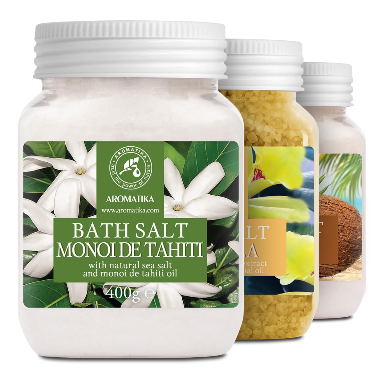 aromatika-badesalz-set-3x400g-monoi-de-tahiti-vanille-kokos-meersalz image 1