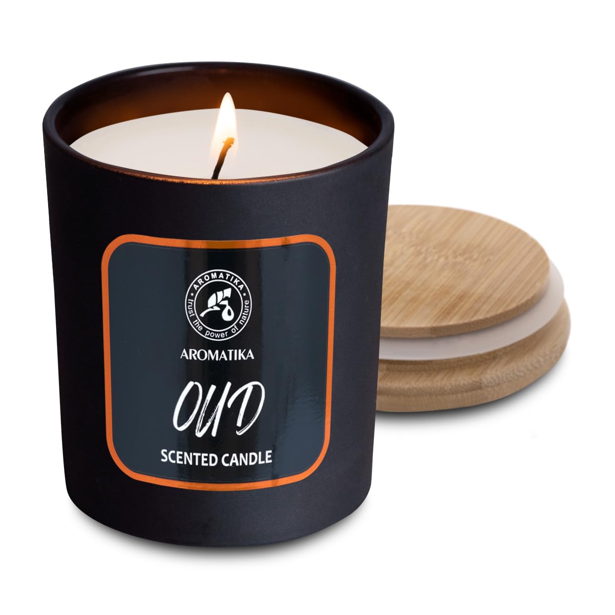 aromatika-duftkerze-oud-200g-sojawachs-im-glas image 2