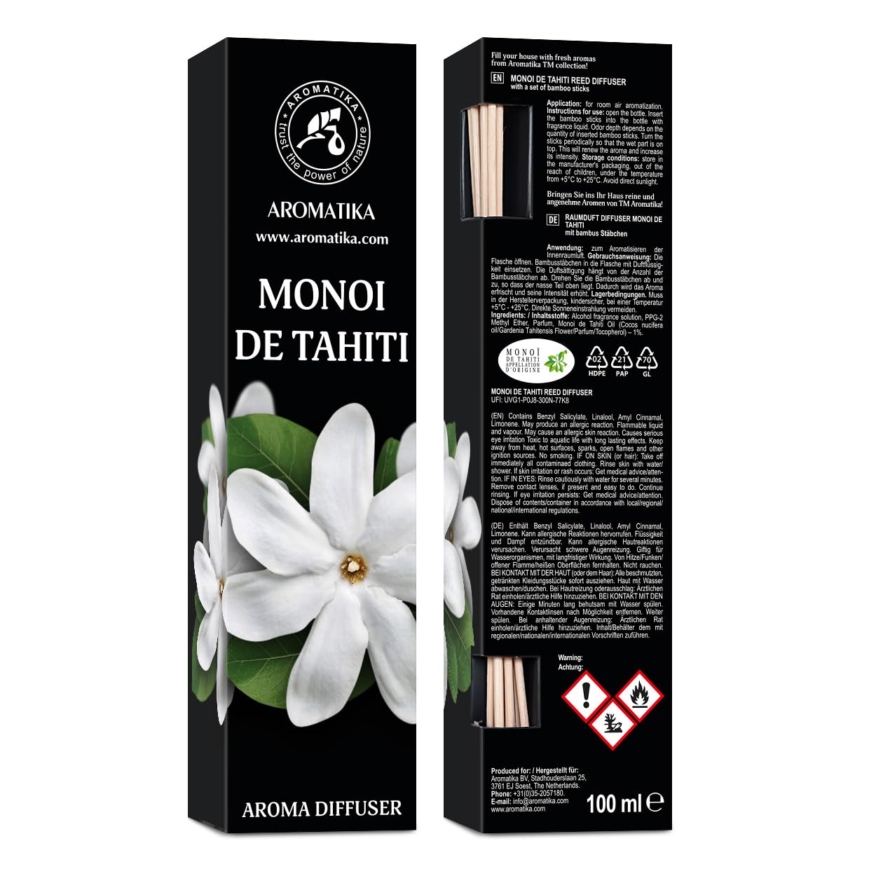 aromatika-raumduft-diffuser-monoi-de-tahiti-2-x-100-ml-mit-st-bchen image 4