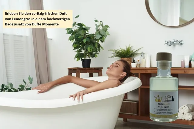 dufte-momente-badezusatz-lemongras-100ml-bade-l-glasflasche-mit-kork image 1