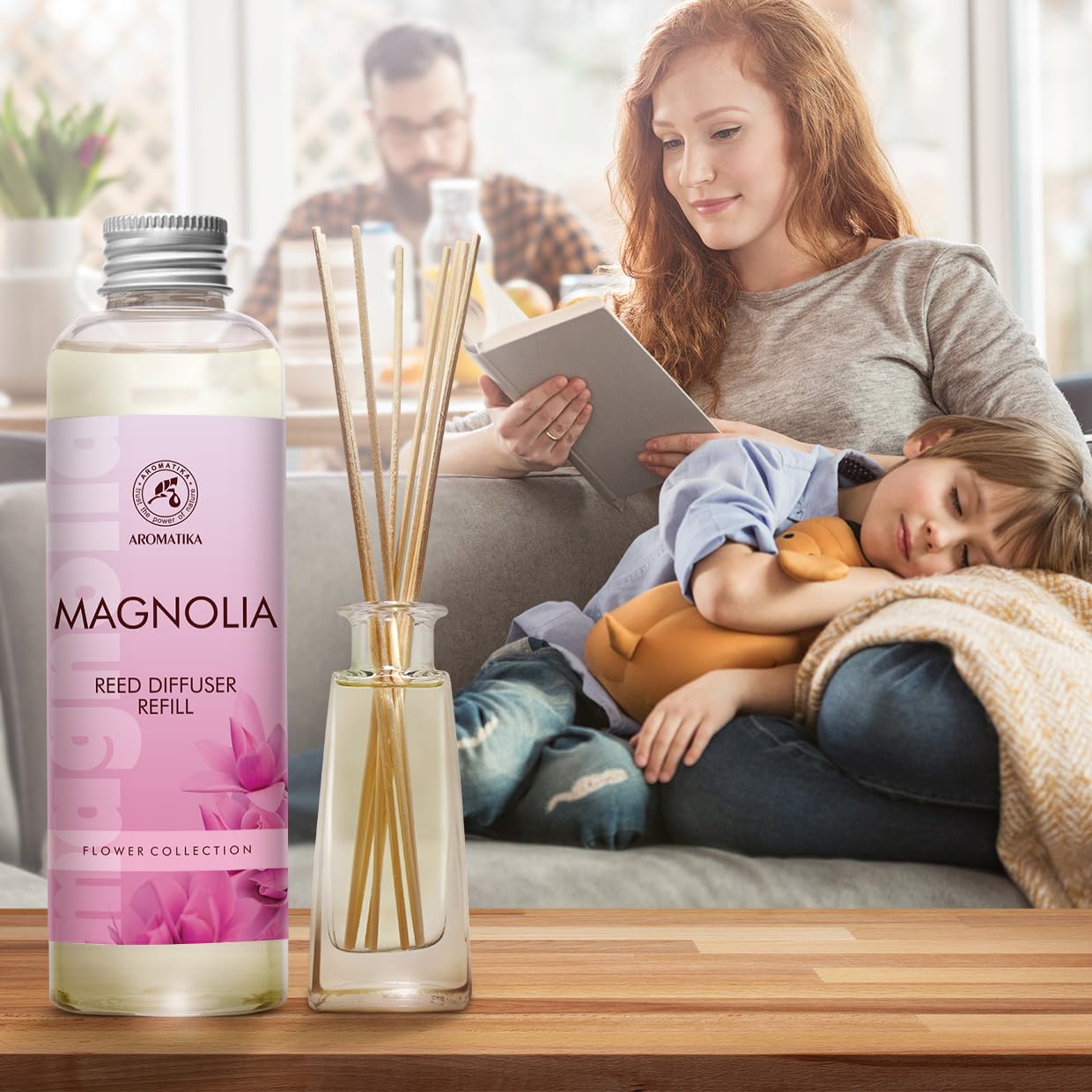 aromatika-raumduft-nachf-llflasche-magnolie-200ml-reed-diffuser-refill image 4