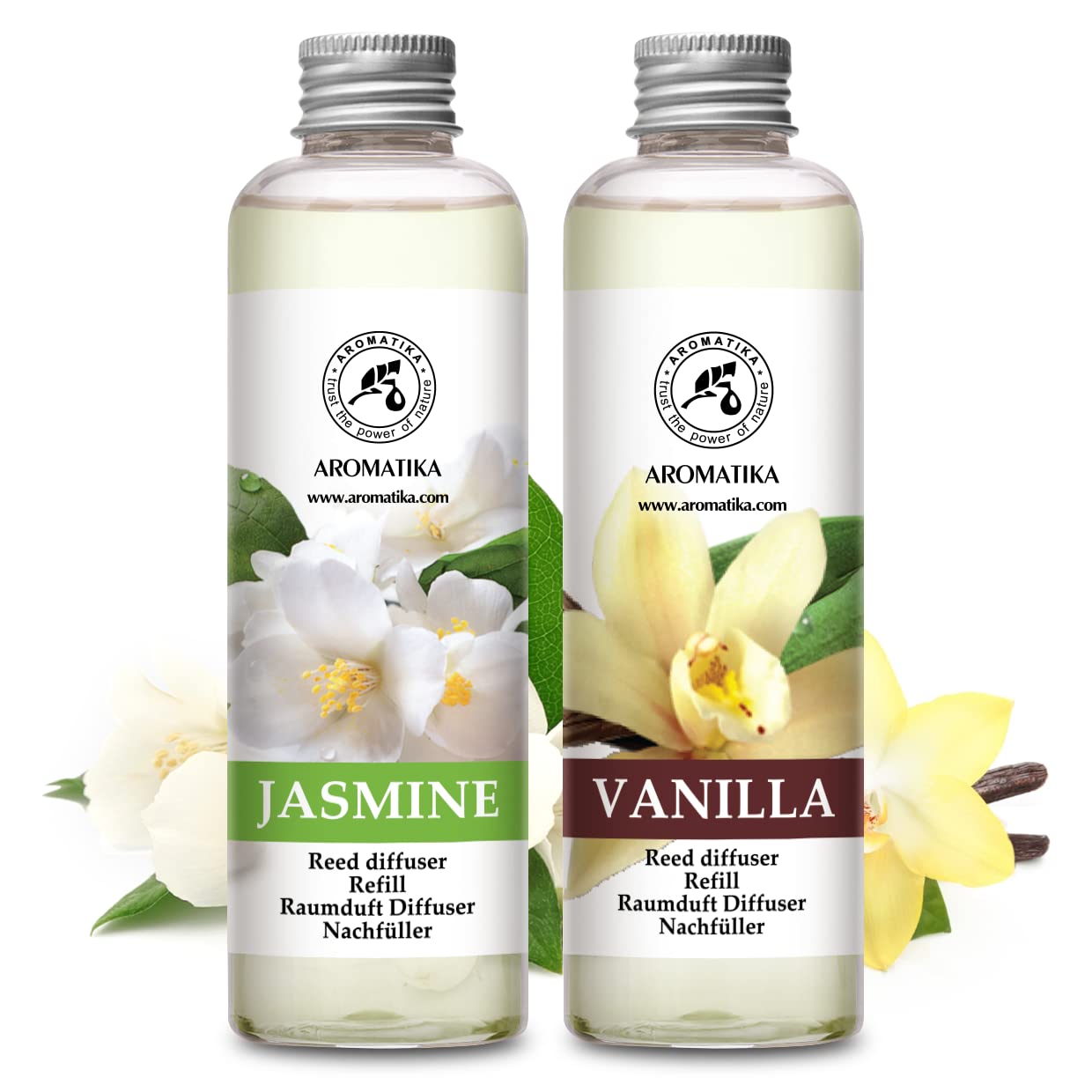 aromatika-raumduft-nachf-llflasche-vanille-jasmin-2x200-ml image 2