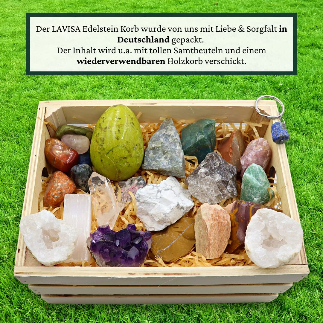 lavisa-edelstein-geschenk-korb-ei-set-amethyst-quarz-heilsteine image 2