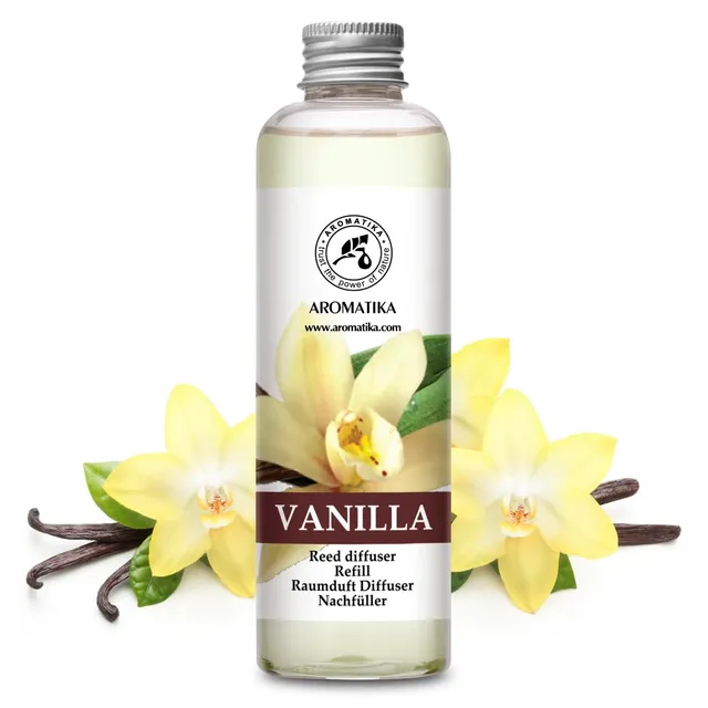 aromatika-raumduft-nachf-llflasche-vanille-200-ml-f-r-duftdiffusor image 1