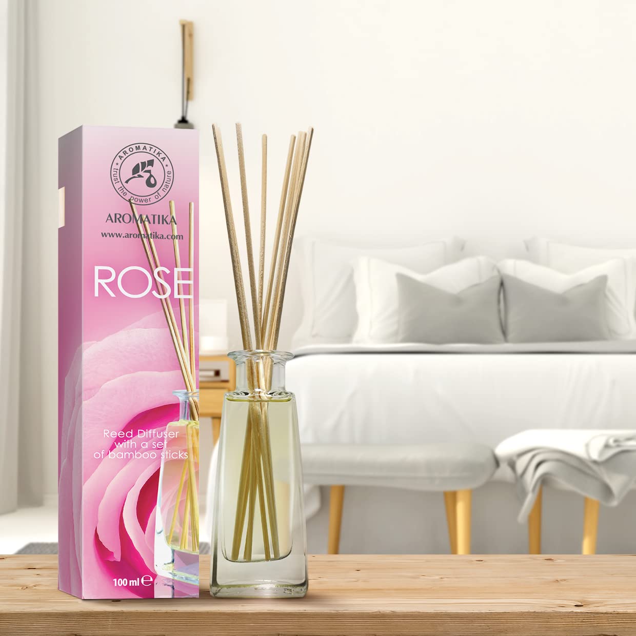 aromatika-rose-raumduft-diffuser-100ml-mit-10-bambusst-bchen image 3