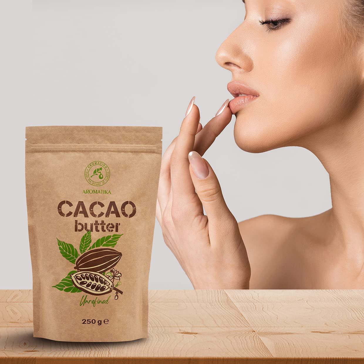 aromatika-cacao-butter-250-g-unraffinierte-kakaobutter-theobroma-cacao image 8