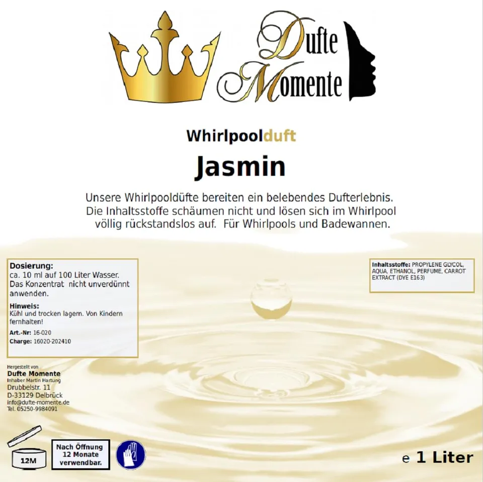 dufte-momente-whirlpool-duft-jasmin-1-liter image 1