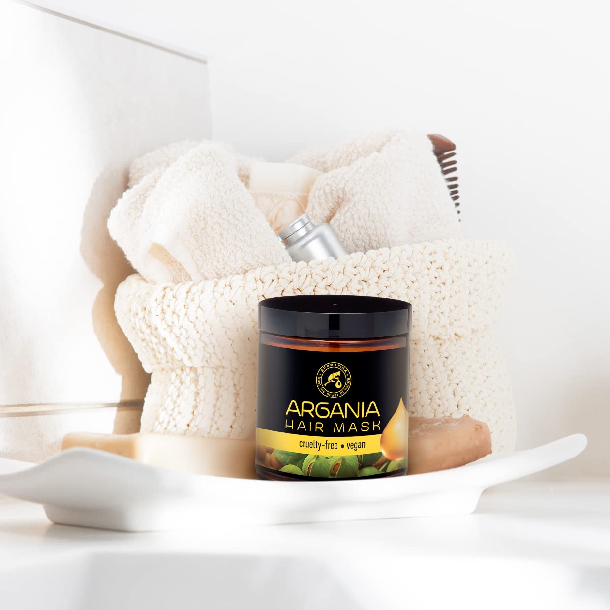 aromatika-argan-l-haarkur-250-ml-mit-argan-l-und-kokos-l-haarmaske image 6