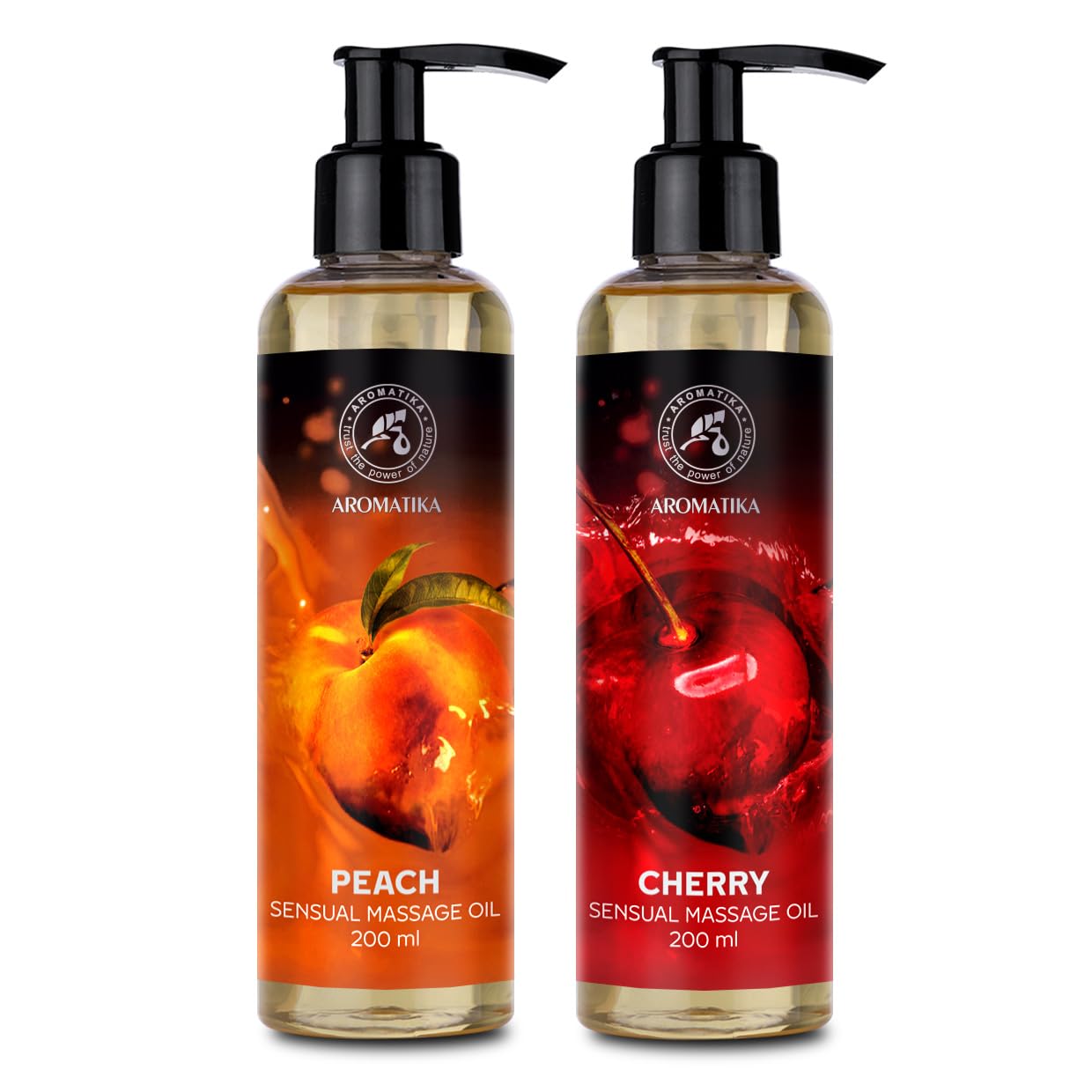 aromatika-sinnliches-massage-l-set-2x200ml-mandel-pfirsich-k-rper-l image 2
