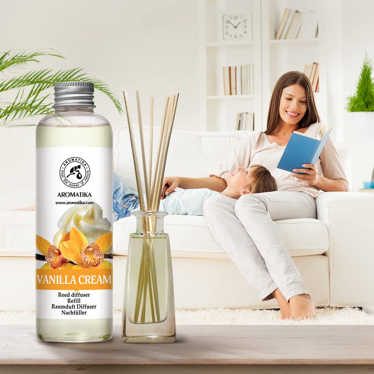 aromatika-diffuser-nachf-ller-vanille-creme-200ml-reed-diffuser-refill image 5