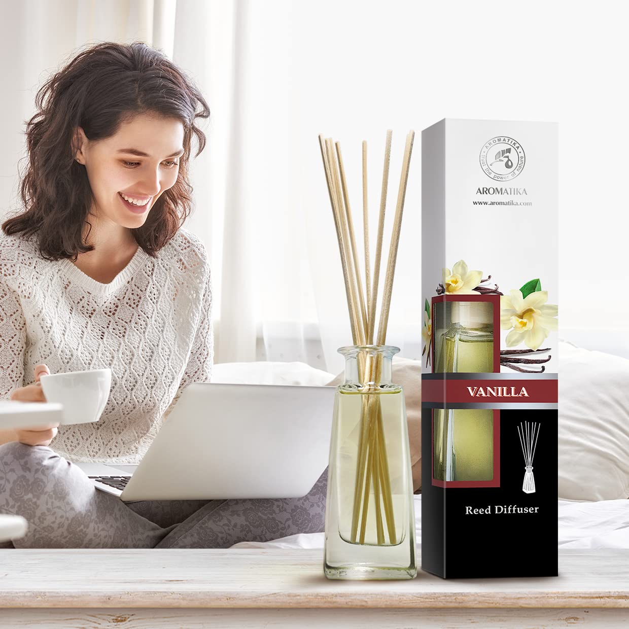 aromatika-raumduft-diffuser-vanille-100ml-mit-bambus-st-bchen image 7