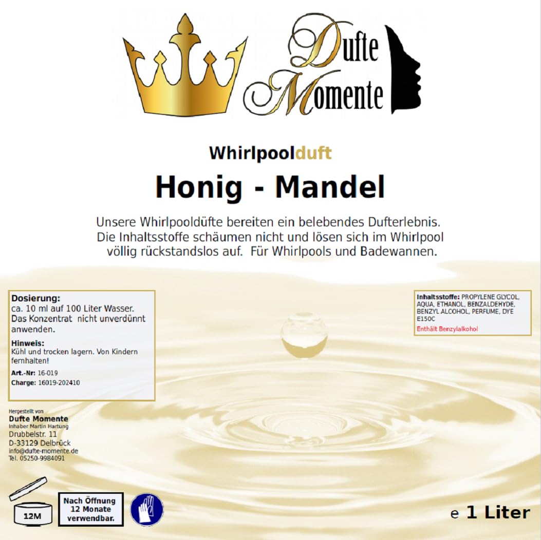 dufte-momente-whirlpool-duft-honig-mandel-1000ml image 1