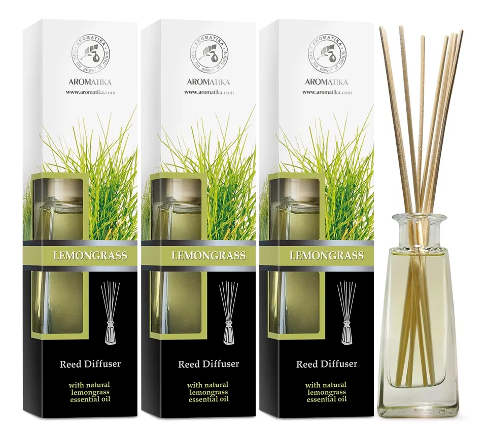 aromatika-raumduft-diffuser-zitronengras-3x100-ml-mit-bambusst-bchen image 1