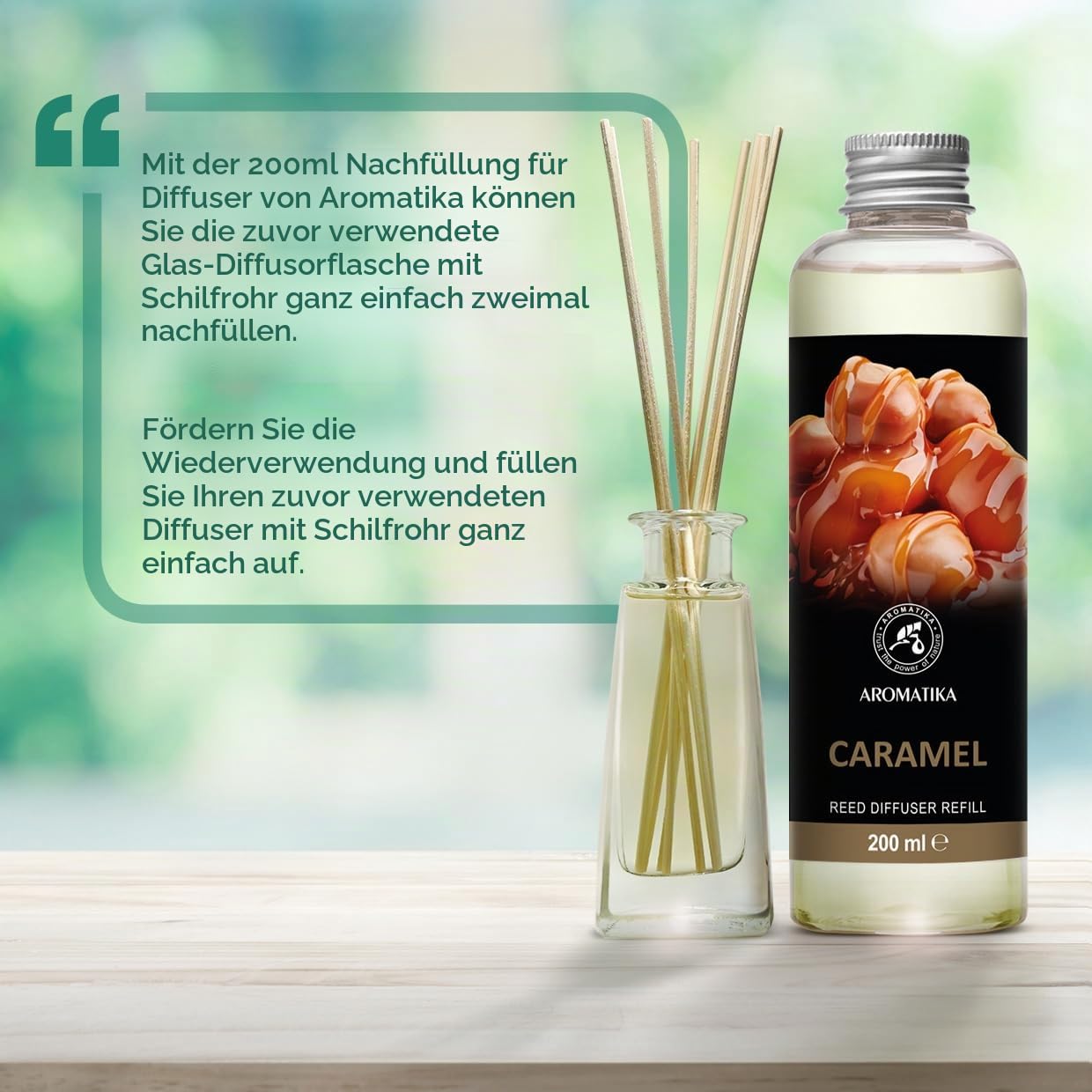 aromatika-raumduft-diffuser-nachf-ller-karamell-200-ml-refill image 2