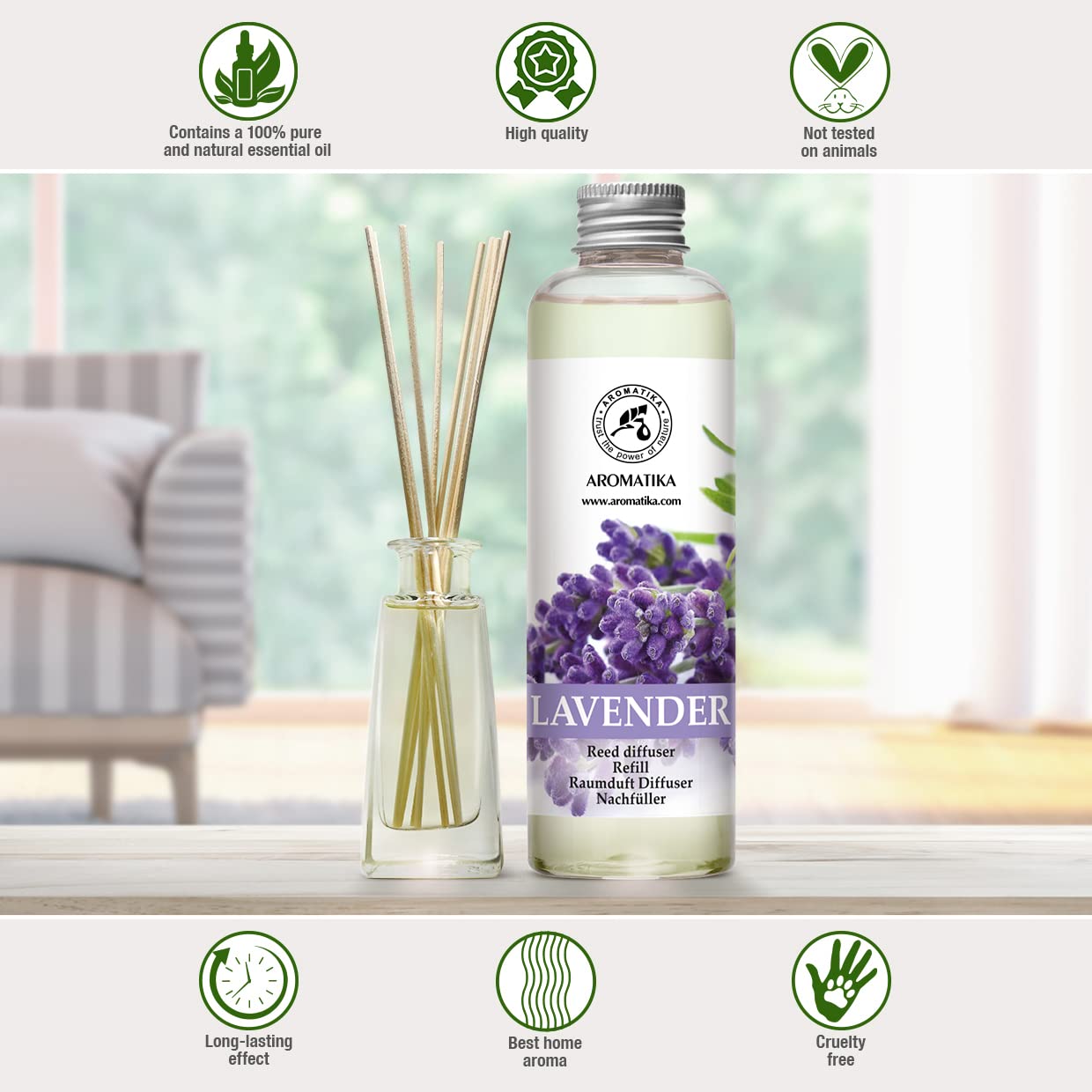aromatika-raumduft-nachf-llflasche-lavendel-200-ml-f-r-reed-diffusor image 5