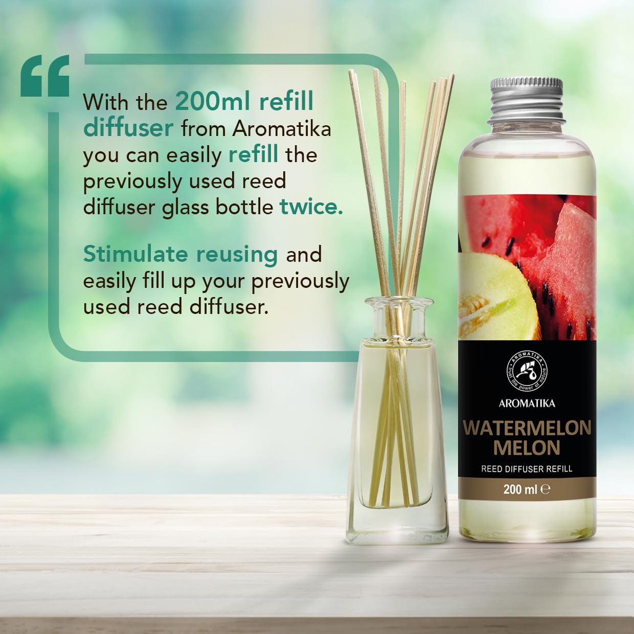 aromatika-raumduft-diffuser-nachf-ller-wassermelone-melone-200ml image 2