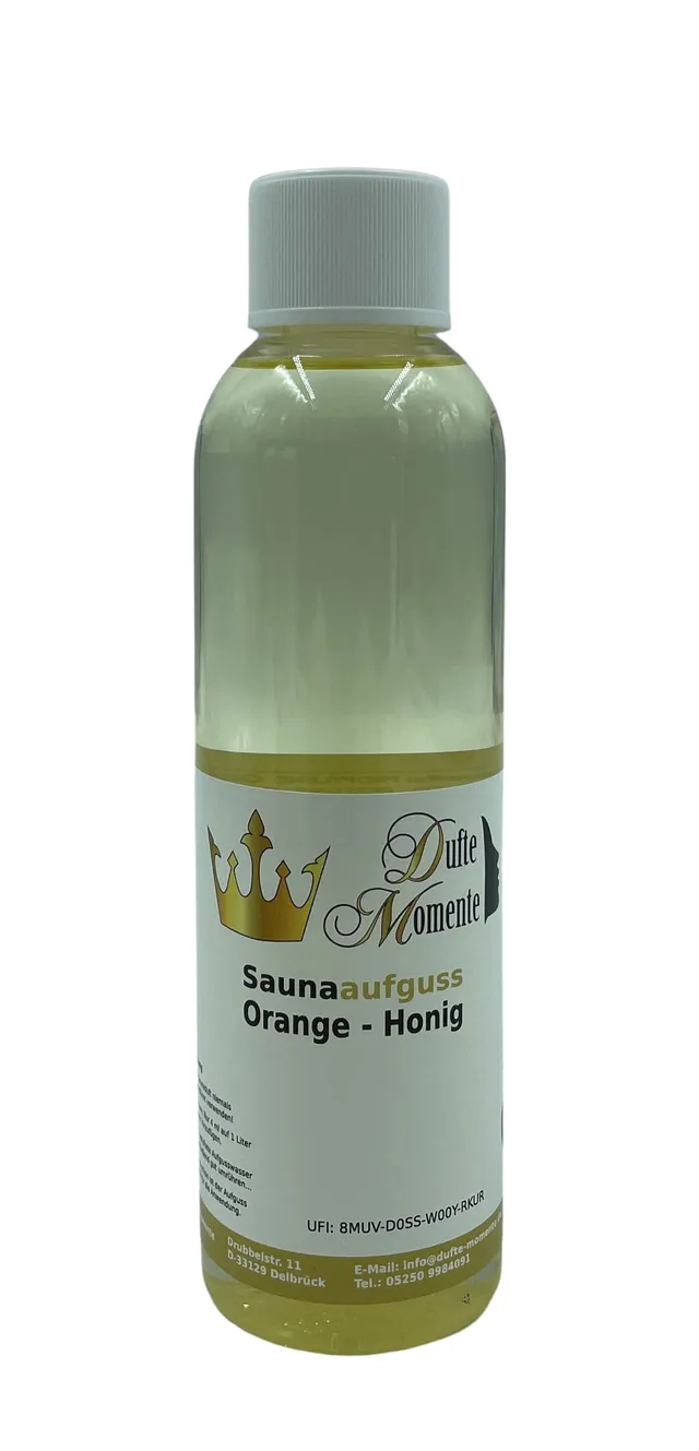 dufte-momente-sauna-aufguss-konzentrat-orange-honig-250ml-pet-flasche-mit-tropfv image 1