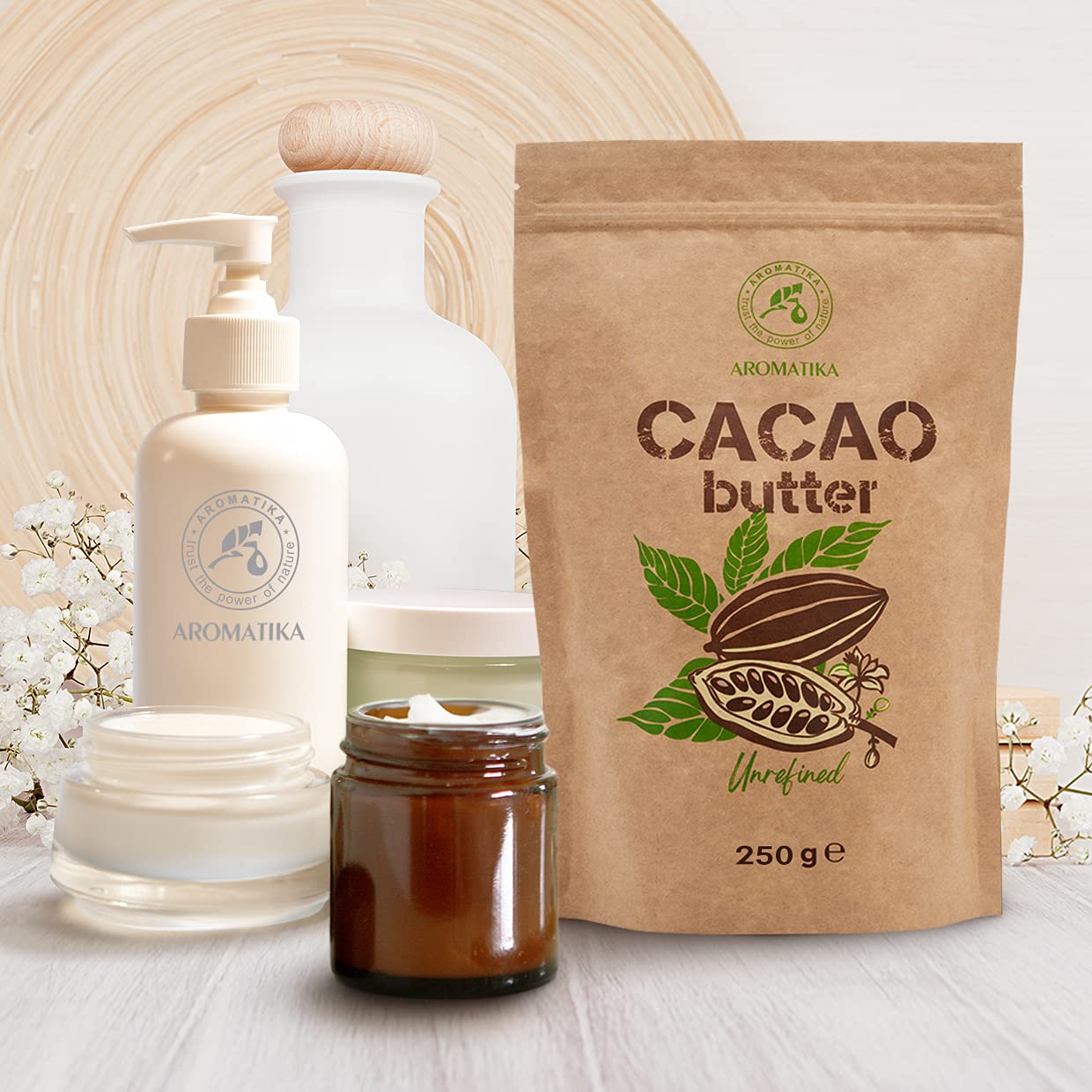 aromatika-cacao-butter-250-g-unraffinierte-kakaobutter-theobroma-cacao image 5