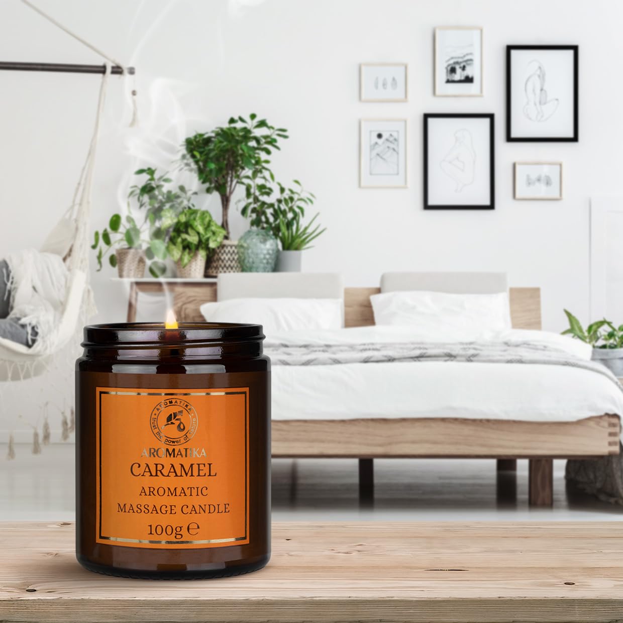 aromatika-massagekerze-karamell-100-g-sojawachs-mit-kokos-und-mandel-l image 5