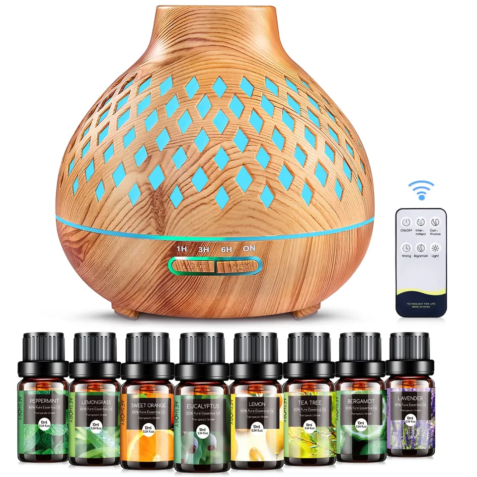 aeshory-aroma-diffuser-400-ml-mit-8x-10-ml-therischen-len-und-fernbedienung image 1