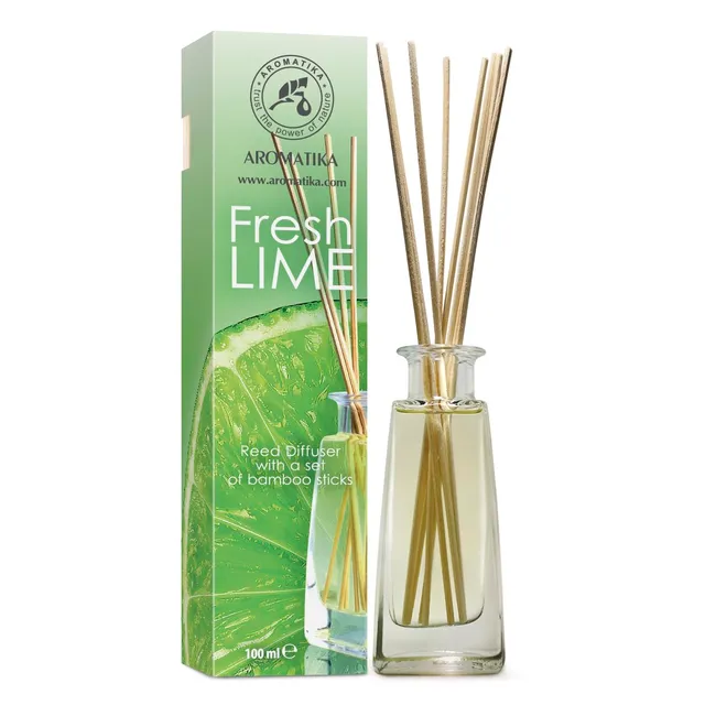 aromatika-raumduft-diffuser-limette-100-ml-mit-10-bambusst-bchen image 1
