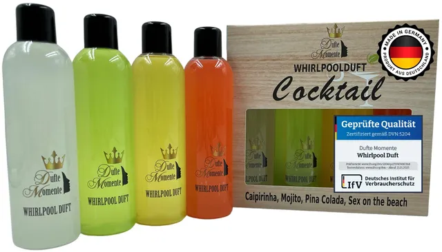 dufte-momente-whirlpool-duft-set-4x250ml-cocktail-badezusatz-caipirinha-mojito image 1