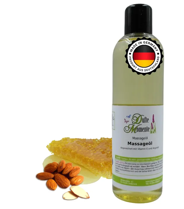 dufte-momente-massage-l-honig-mandel-250-ml-paraffin-lbasis-made-in-germany image 1