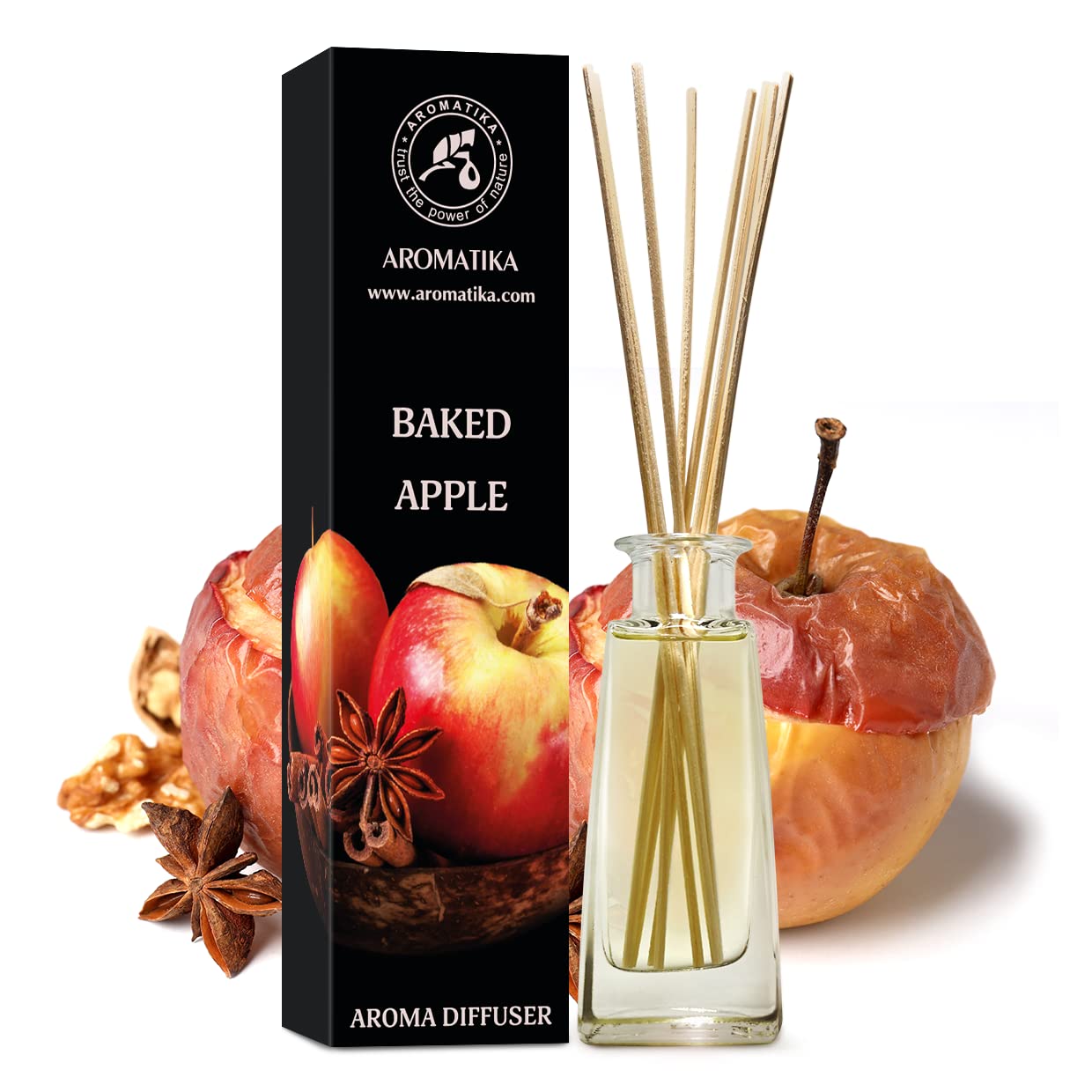 aromatika-raumduft-diffuser-bratapfel-100ml-mit-st-bchen image 2