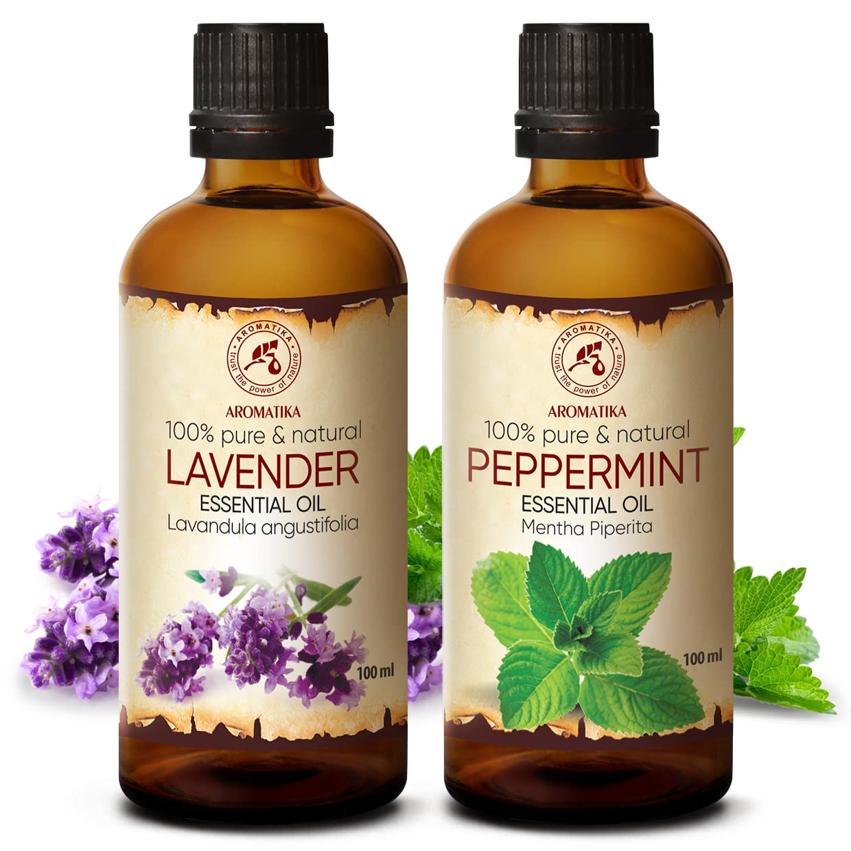 aromatika-pfefferminz-l-und-lavendel-l-therische-le-set-2x100-ml image 2