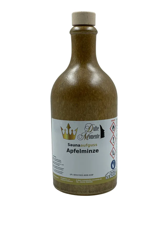 dufte-momente-sauna-aufguss-konzentrat-apfelminze-500-ml-im-steingutkrug image 1