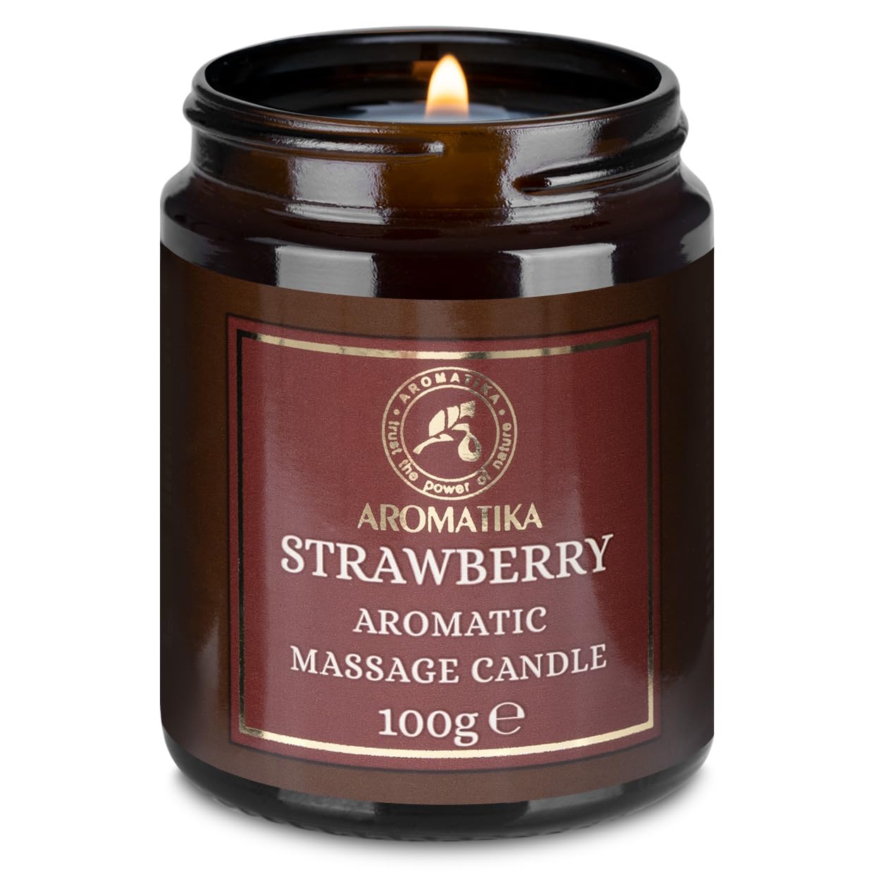 aromatika-massagekerze-erdbeere-100g-sojawachs-mit-kokos-und-mandel-l image 1
