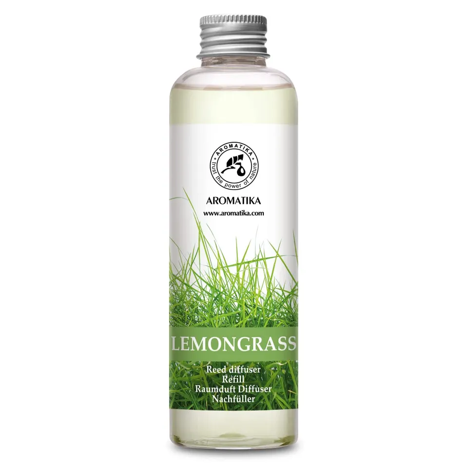 aromatika-raumduft-nachf-llflasche-zitronengras-200-ml-f-r-duftdiffusor image 1