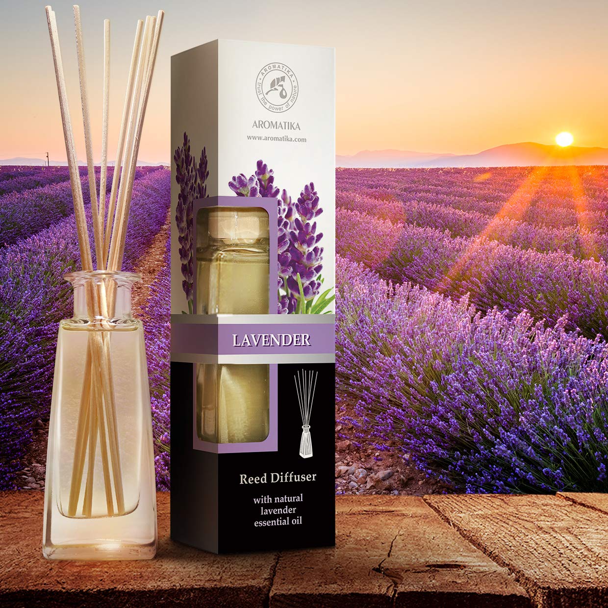 aromatika-raumduft-diffuser-lavendel-100ml-mit-10-bambus-st-bchen-reed-diffuser image 4