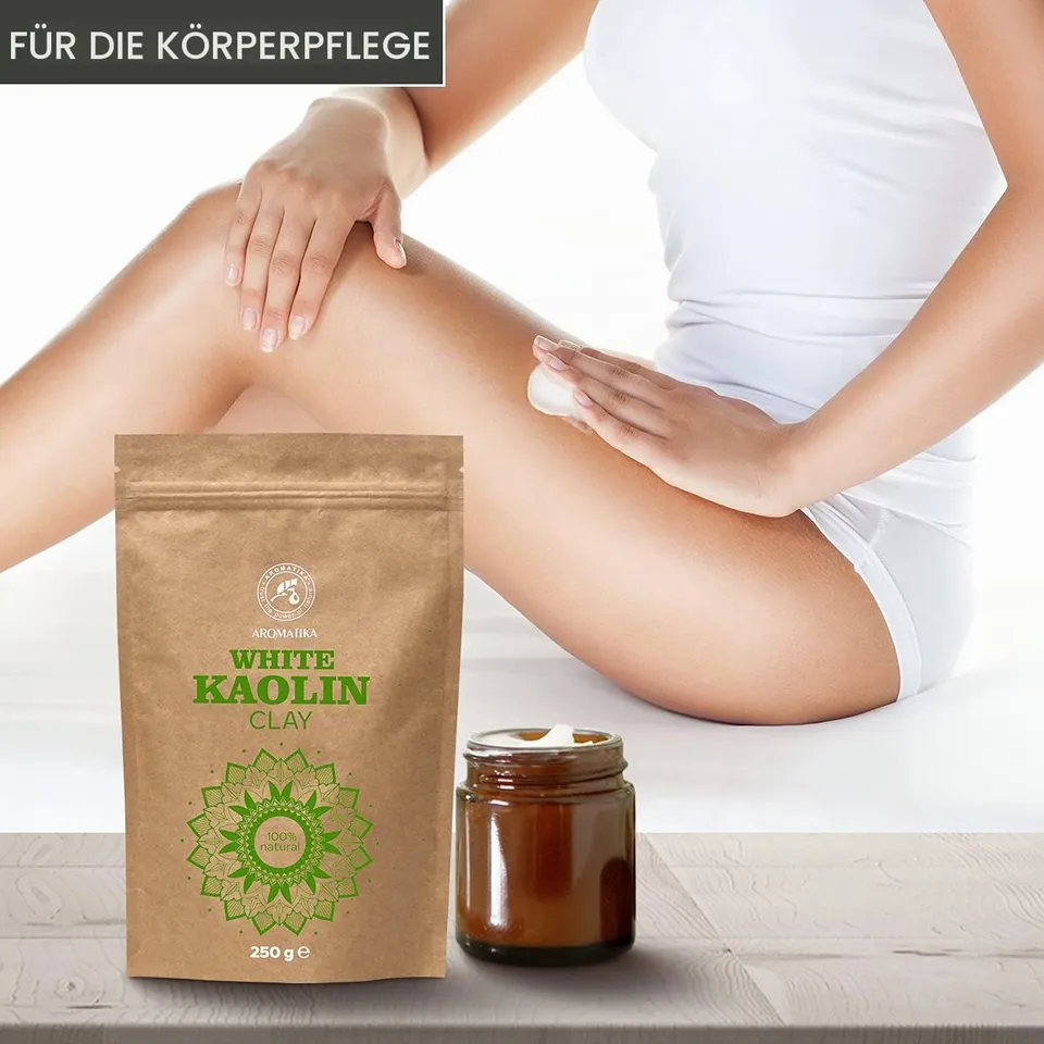 aromatika-kaolin-wei-e-tonerde-pulver-250-g-gesicht-k-rper image 1