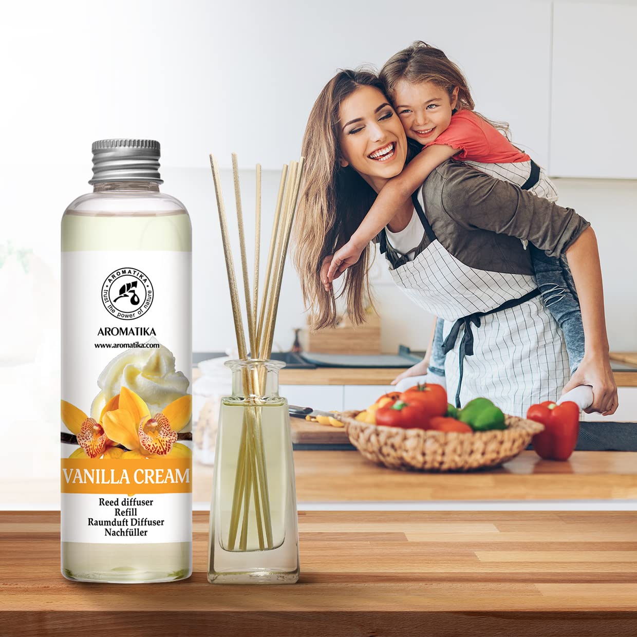 aromatika-diffuser-nachf-ller-vanille-creme-200ml-reed-diffuser-refill image 4