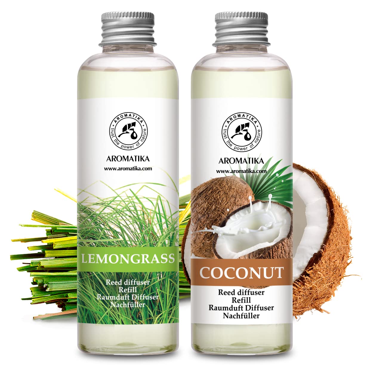 aromatika-raumduft-diffuser-nachf-ller-lemongrass-kokos-400ml-2x200ml-refill-ree image 2