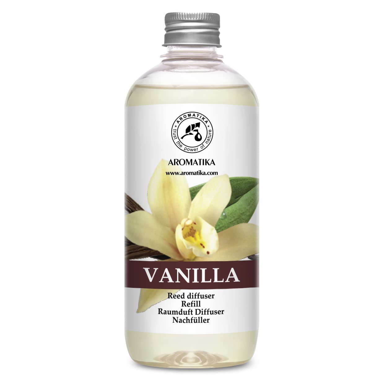 aromatika-raumduft-nachf-llflasche-vanille-500-ml-f-r-duftdiffusor image 1