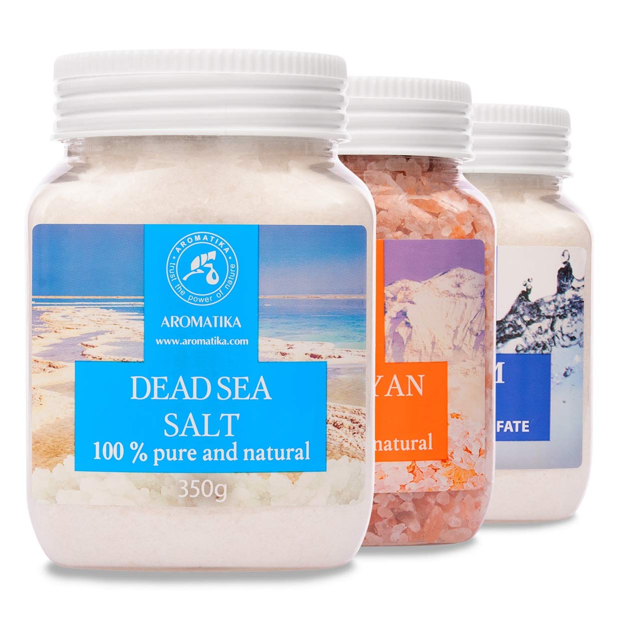 aromatika-badesalz-set-3-teilig-epsom-400g-totes-meer-350g-himalaya-450g image 1