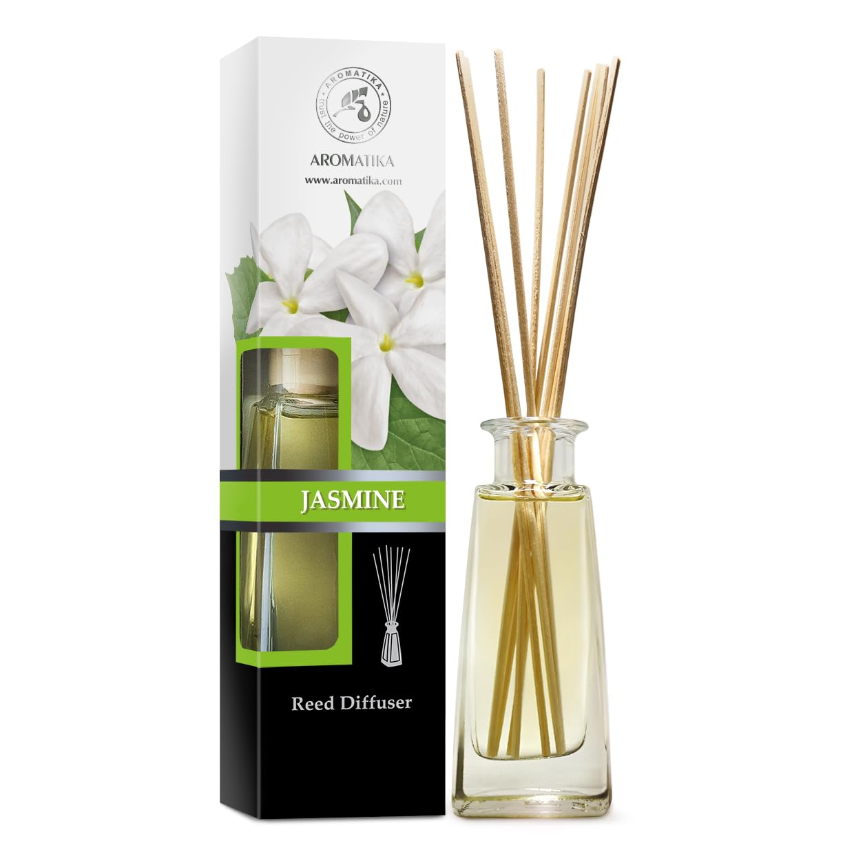 aromatika-raumduft-diffuser-jasmin-100ml-mit-st-bchen image 1