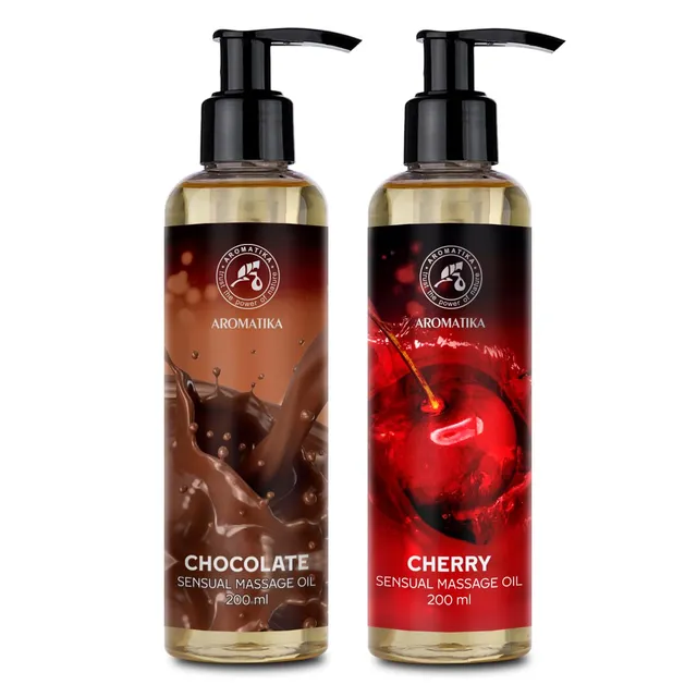 aromatika-sinnliches-massage-l-set-kokos-kirsche-2x200-ml image 1
