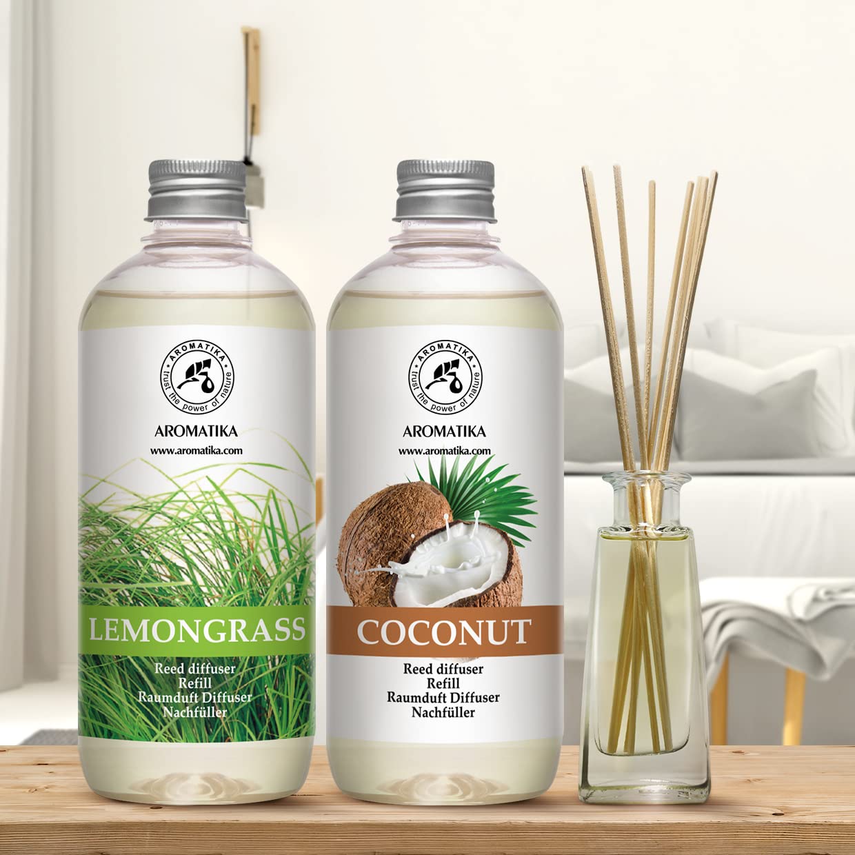 aromatika-diffuser-nachf-ller-lemongrass-kokos-1l image 3