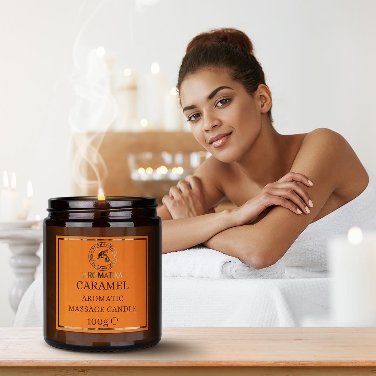 aromatika-massagekerze-karamell-100-g-sojawachs-mit-kokos-und-mandel-l image 4