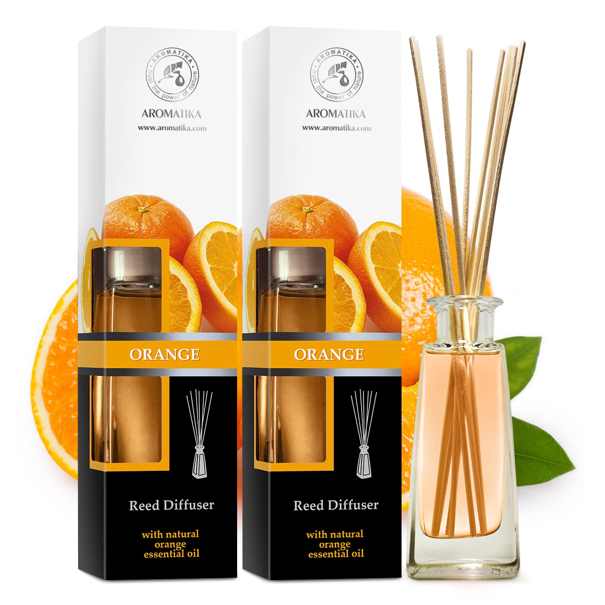 aromatika-raumduft-diffuser-orange-2x100ml-reed-diffuser-mit-st-bchen image 2