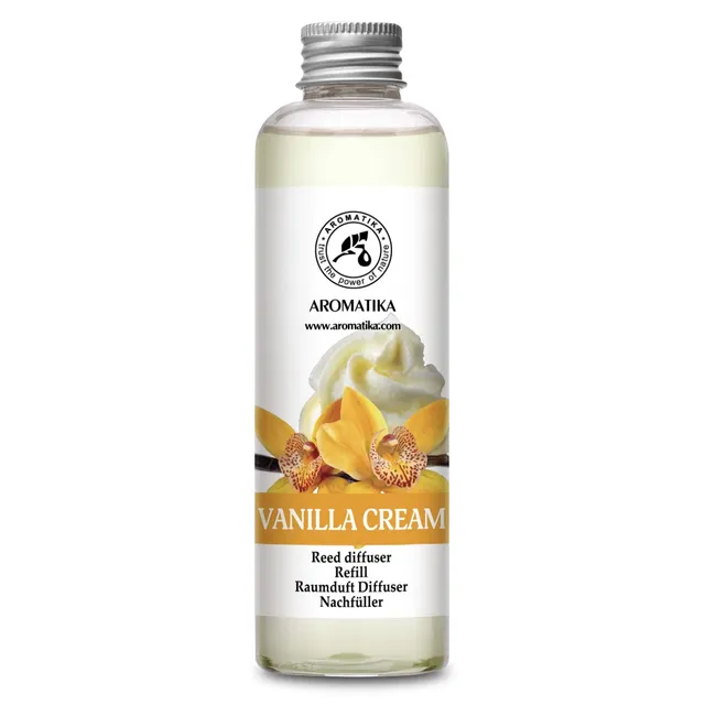 aromatika-diffuser-nachf-ller-vanille-creme-200ml-reed-diffuser-refill image 1